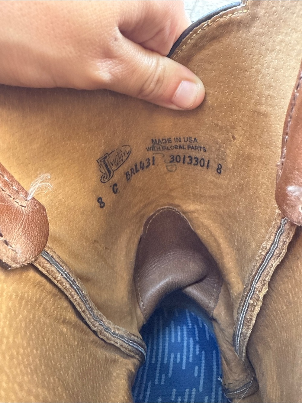 Women’s brown leather western cowboy boots size 8 - Picture 6 of 8